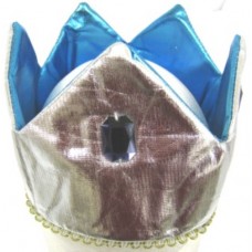 Crown Hat Shaped Blue & Silver
