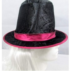 Hat Top Black with White Hair