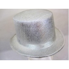 Hat Top Metallic Silver Style 59cm