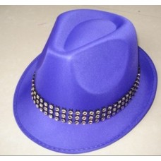 Hat Trilby Satin Purple with Diamond 59c