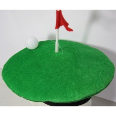 Novelty Golf Hat green with flag & ball
