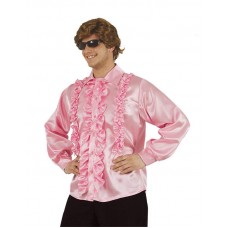 Shirt with Frills Pink X Large