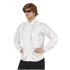 Shirt with Frills White X Large