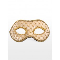 Mask Eye Colombina White with Gold