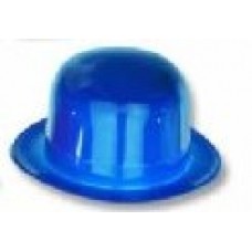 Hat Plastic Bowler Blue Adult