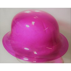 Hat Plastic Bowler Pink Adult
