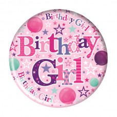 Happy Birthday Badge Girl 15cm