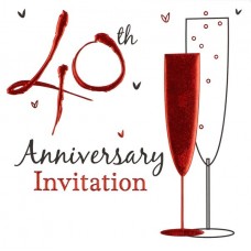 Invitation Wedding Anniverary 40th