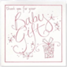 Thank You Baby Gift Card Foil 6 pk
