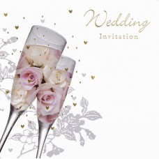 Invitation Wedding  Foil 6 pk