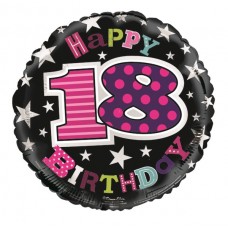 Balloon Foil Happy 18th Birthday Femal