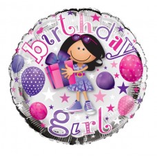 Balloon Foil Happy Birthday Girl