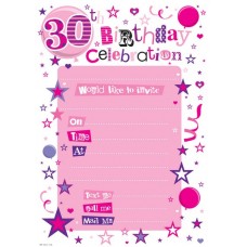 Invitation Birthday 30th Female 20