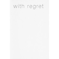 White Regret Card with Envelope