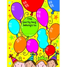 Loot Bag Balloons & Kids 10 pk