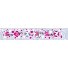 Banner Happy Birthday Age 2 (Girl)