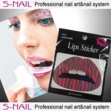 Lip Tattoo 2 in Packet Red-Black Lines