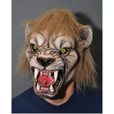 Young Snarling Lion Full Head Latex Masr
